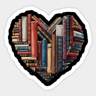 He Library Books Bookworm Love Reading Sticker